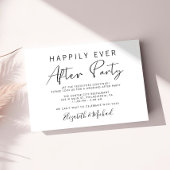 Moderne bruiloft afterparty  informatiekaartje