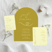 Moderne bruiloft | Arch Invites | botergeel Kaart
