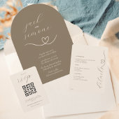 Moderne bruiloft | Arch Invites | donkerneutraal Kaart