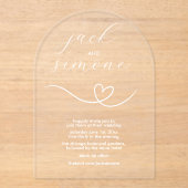 Moderne bruiloft | Arch Invites | Minimaal wit Acryl Uitnodigingen (Voorkant)