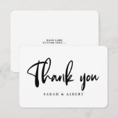 Moderne bruiloft bedankkaart (Voorkant / Achterkant)