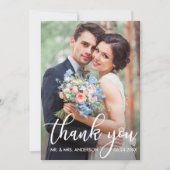 Moderne bruiloft Bedankt Bride Groom Foto (Voorkant)