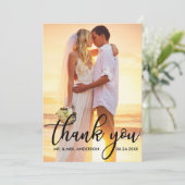 Moderne bruiloft Bedankt Bride Groom Foto B (Staand voorkant)