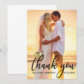 Moderne bruiloft Bedankt Bride Groom Foto B (Voorkant / Achterkant)