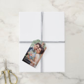 Moderne bruiloft Bedankt Bride Groom Foto Cadeaulabel (Met Touw)