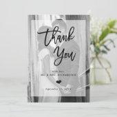 Moderne bruiloft bedankt | Foto met overlay (Staand voorkant)