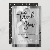 Moderne bruiloft bedankt | Foto met overlay (Voorkant / Achterkant)