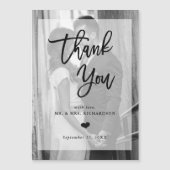 Moderne bruiloft Bedankt | Foto met overlay (Voorkant)