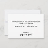 Moderne bruiloft bedankt je kaart (Achterkant)