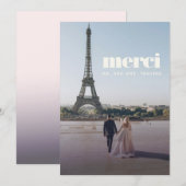 Moderne bruiloft bedankt | Merci-Kaart (Voorkant / Achterkant)