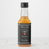 Moderne bruiloft bedankt mini Liquor Fleslabel Likeurfles Etiket (Voorkant)