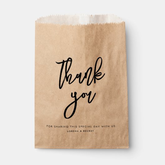 moderne bruiloft bedankzakje (Voorkant)