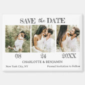 Moderne bruiloft bespaart de datum magneet (Voorkant)