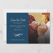 Moderne bruiloft Bewaar de datum Foto Aankondiging (Voorkant)