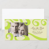 Moderne bruiloft Bewaar de datum PhotoCard Cream / Save The Date (Voorkant / Achterkant)