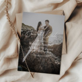 Moderne bruiloft Bewaar de datum uitnodiging met f