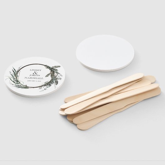 Moderne bruiloft, bruiloft, minimalistische bruilo handwaaier (Niet-gemonteerd)