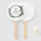 Moderne bruiloft, bruiloft, minimalistische bruilo handwaaier (Voorkant en achterkant)