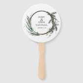 Moderne bruiloft, bruiloft, minimalistische bruilo handwaaier (Voorkant)