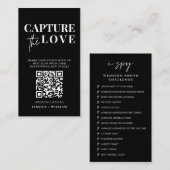Moderne bruiloft Capture de liefde Qr Code Informatiekaartje (Voorkant / Achterkant)
