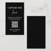 Moderne bruiloft Capture de liefde Qr Code Informatiekaartje (Voorkant / Achterkant)