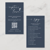 Moderne bruiloft Capture de liefde Qr Code Informatiekaartje (Voorkant / Achterkant)