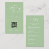 Moderne bruiloft Capture de liefde Qr Code Informatiekaartje (Voorkant / Achterkant)