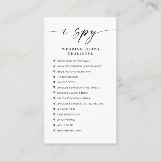 Moderne bruiloft Capture de liefde Qr Code Informatiekaartje (Achterkant)