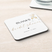 Moderne Bruiloft Coaster Bier Onderzetter (Linkerzijde)