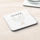 Moderne Bruiloft Coaster Bier Onderzetter (Linkerzijde)