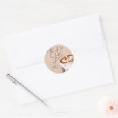 Moderne Bruiloft Coffee Bruidsmeisjes Borrel Bedan Ronde Sticker (Envelop)
