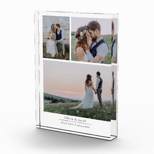 Moderne bruiloft collage fotoblok (Rechts)