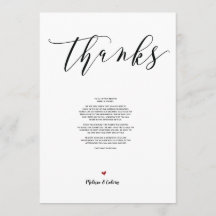 Moderne bruiloft Dank je creditcard