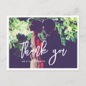 moderne bruiloft Dank je foto Briefkaart (Voorkant)