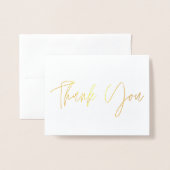 Moderne bruiloft Dank je gouden olie gevouwen Folie Kaarten (Voorkant met envelop)