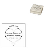 Moderne bruiloft Dank je hart bruiloft Rubberstempel (Gestempeld)