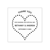 Moderne bruiloft Dank je hart bruiloft Rubberstempel (Afrduk)