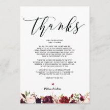 Moderne bruiloft Dank je kaart v1