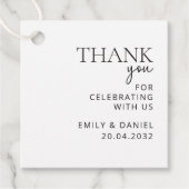 Moderne bruiloft Dank u Bedankjes Labels (Voorkant)