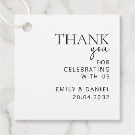 Moderne bruiloft Dank u Bedankjes Labels