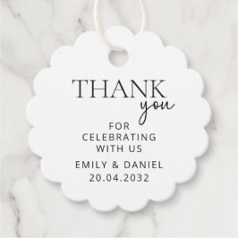 Moderne bruiloft Dank u Bedankjes Labels