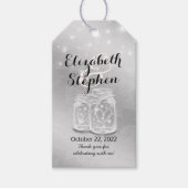Moderne bruiloft Dank u Mason Jars String Lights Cadeaulabel (Voorkant)