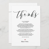 Moderne bruiloft Dank u wel en reiskaart v9 Kaart (Voorkant / Achterkant)