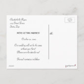 Moderne bruiloft, datum opslaan, foto aankondigingskaart (Achterkant)