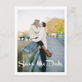 Moderne bruiloft, datum opslaan, foto aankondigingskaart