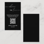 Moderne bruiloft deel de liefde Qr Code Informatiekaartje (Voorkant / Achterkant)