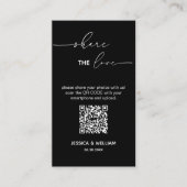 Moderne bruiloft deel de liefde Qr Code Informatiekaartje (Voorkant)