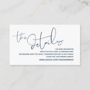 Moderne bruiloft details, online RSVP Enclosure Ka Informatiekaartje