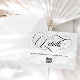 Moderne bruiloft details QR-code Informatiekaartje