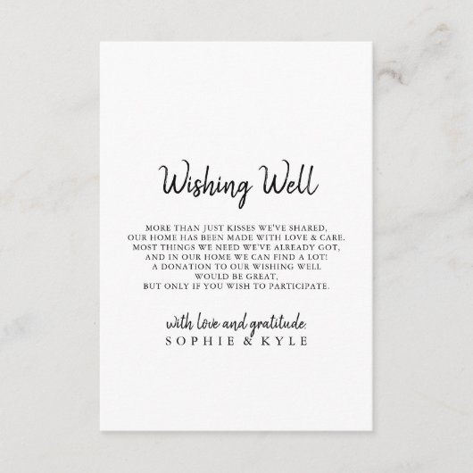 Moderne bruiloft die goed wenst informatiekaartje (Voorkant)